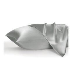 Bedsure Satin Pillowcase for Hair and Skin Queen ?C Silver Grey Silk Pillowcase 2 Pack 20??30 Inches ?C Satin Pillow Cases Set of 2 with Envelope Closure. Gifts for Women Men